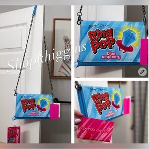 NWT🩵Betsey Johnson x Ring Pop Blue Limited Edition Convertible•Clutch/Crossbody